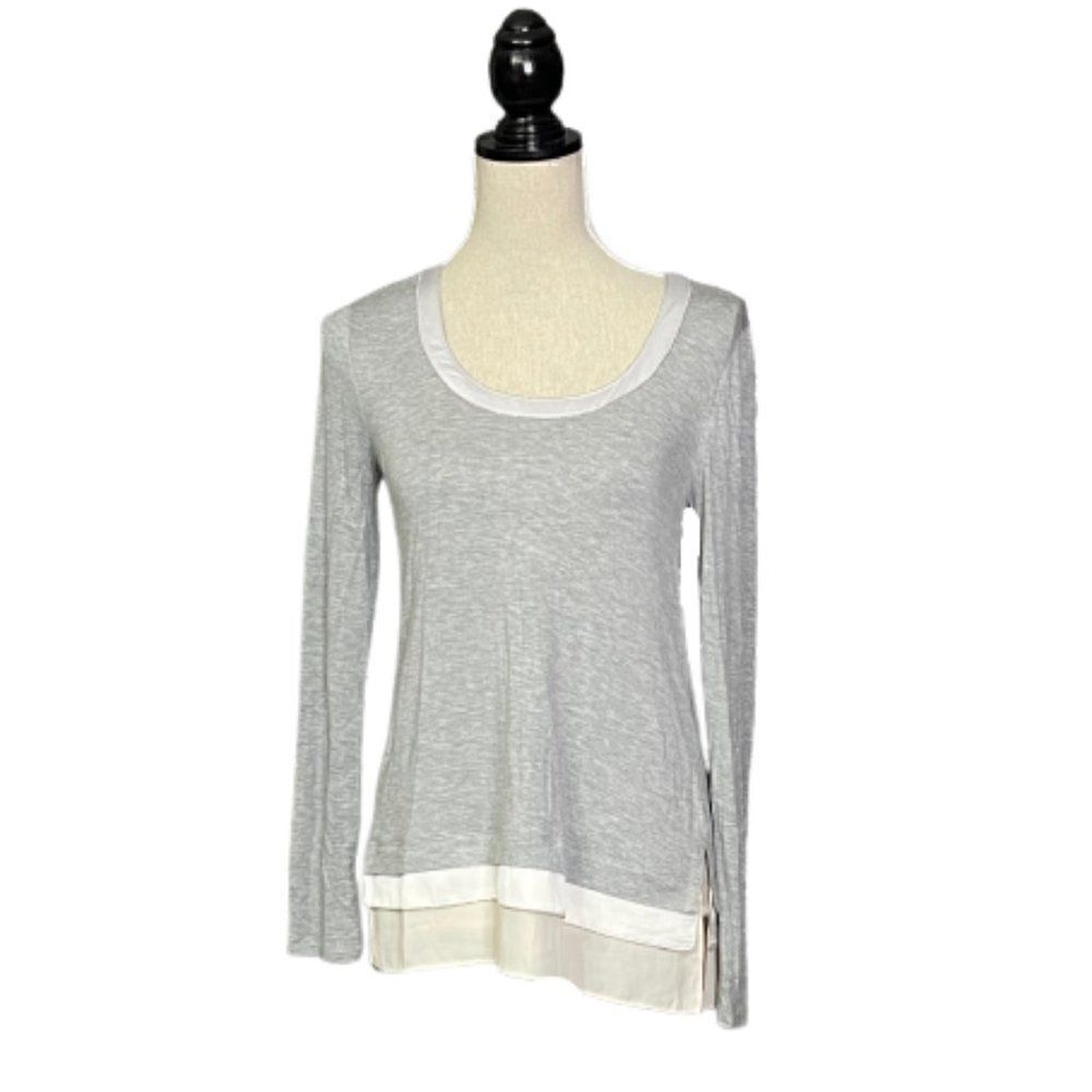 White House Black Market Swing Top Metallic Hem